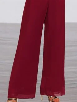 Women's Jumpsuit Pocket High Waist Solid Color Halter Neck Elegant Wedding Party Regular Fit Sleeveless Wine S M L Summer 9 Women's Jumpsuit Pocket High Waist Solid Color Halter Neck Elegant Wedding Party Regular Fit Sleeveless Wine S M L Summer -Cheap Plus Fit Dress Store fdzaao1688003400365