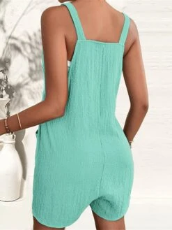 Jumpsuits For Women Summer Romper Pocket Bow Solid Color V Neck Streetwear Daily Holiday Regular Fit Sleeveless Black Light Green Pink S M L 17 Jumpsuits For Women Summer Romper Pocket Bow Solid Color V Neck Streetwear Daily Holiday Regular Fit Sleeveless Black Light Green Pink S M L -Cheap Plus Fit Dress Store ffohbh1687325637105