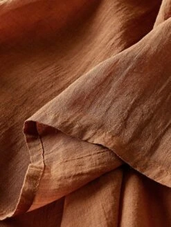 Women's Casual Dress Cotton Linen Dress Swing Dress Midi Dress Polyester Fashion Casual Outdoor Daily Vacation Crew Neck Pocket Print Half Sleeve Spring Fall Autumn 2023 Loose Fit Pink Blue Brown -Cheap Plus Fit Dress Store fnjlmh1694418844786