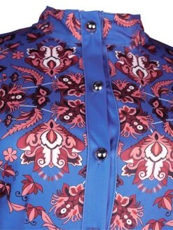 Women's Shirt Dress Casual Dress Bodycon Midi Dress Outdoor Office Daily Polyester Fashion Romantic Stand Collar Button Print Long Sleeve Summer Spring Fall 2023 Slim Blue Khaki Floral S M L XL 2XL -Cheap Plus Fit Dress Store fntlou1689227635237