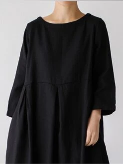 Women's Cotton Linen Dress Casual Dress Swing Dress Maxi Long Dress Cotton Blend Basic Classic Outdoor Daily Crew Neck Pocket Smocked Long Sleeve Summer Spring Fall 2023 Loose Fit Black Yellow Green 23 Women's Cotton Linen Dress Casual Dress Swing Dress Maxi Long Dress Cotton Blend Basic Classic Outdoor Daily Crew Neck Pocket Smocked Long Sleeve Summer Spring Fall 2023 Loose Fit Black Yellow Green -Cheap Plus Fit Dress Store fntzmf1673850080655