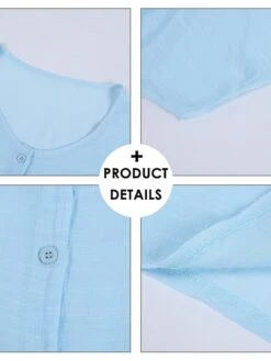 Women's Casual Dress Shirt Dress Cotton Linen Dress Mini Dress Blue Purple Pink Short Sleeve Pure Color Spring Summer V Neck Beach Basic Daily Weekend Loose Fit Linen S M L XL XXL 3XL -Cheap Plus Fit Dress Store fxcgvr1673254358023