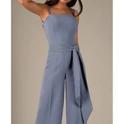 Women's Jumpsuit Solid Color Cold Shoulder Elegant Party Straight Regular Fit Spaghetti Strap Dark Gray S M L Spring -Cheap Plus Fit Dress Store gcebqh1658814911508