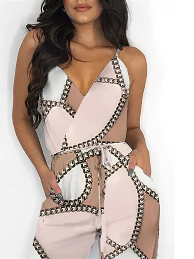 Women's Jumpsuits Casual Summer Lace Up Pocket Plaid V Neck Streetwear Daily Vacation Regular Fit Sleeveless White Yellow Light Green S M L Spring 9 Women's Jumpsuits Casual Summer Lace Up Pocket Plaid V Neck Streetwear Daily Vacation Regular Fit Sleeveless White Yellow Light Green S M L Spring - Image 9