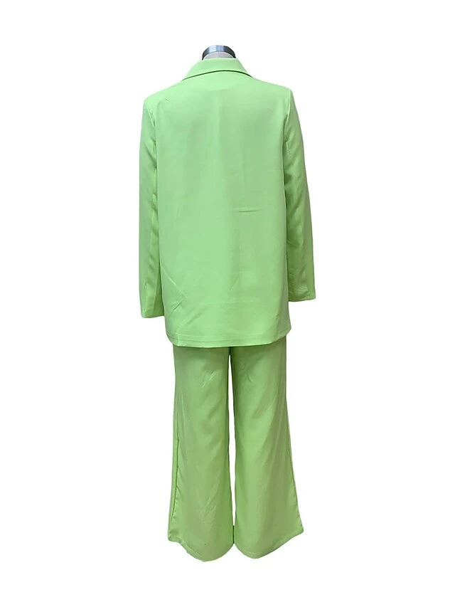 Women's Suits Pants Blazer Office / Business Casual Solid Colored Single Breasted Regular Fit Polyester Men's Suit Black / Brown / Green - Notch Lapel Collar 6 Women's Suits Pants Blazer Office / Business Casual Solid Colored Single Breasted Regular Fit Polyester Men's Suit Black / Brown / Green - Notch Lapel Collar - Image 6