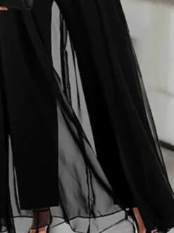 Women's Jumpsuit Solid Color V Neck Formal Wedding Business Straight Regular Fit Half Sleeve Black S M L Fall -Cheap Plus Fit Dress Store gdzzqd1662452133414