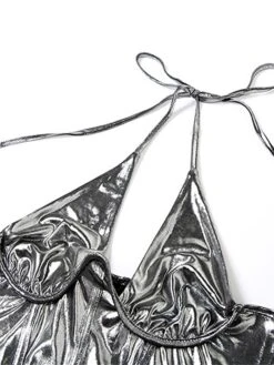 Women's Jumpsuit Backless Cut Out Solid Color Halter Neck Streetwear Wedding Party Regular Fit Sleeveless Black Blue Dark Gray S M L Summer -Cheap Plus Fit Dress Store geqgzg1678857509748