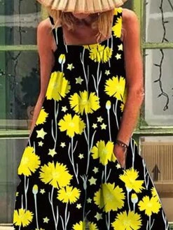 Women's Jumpsuits Casual Summer Print Floral Square Neck Daily Regular Fit Sleeveless S M L Spring / Plus Size Fall 8 Women's Jumpsuits Casual Summer Print Floral Square Neck Daily Regular Fit Sleeveless S M L Spring / Plus Size Fall -Cheap Plus Fit Dress Store haxwok1651133964195