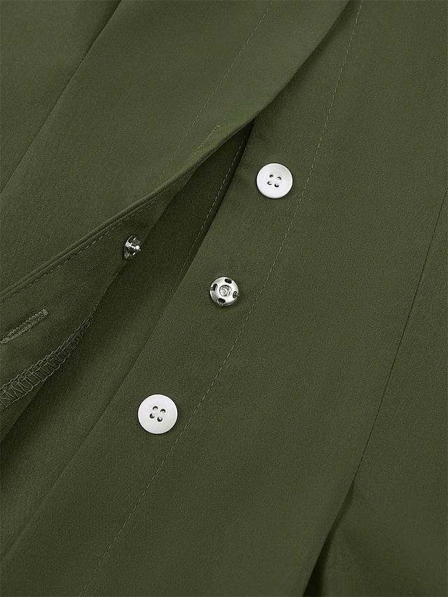 Women's Shirt Dress Casual Dress Mini Dress Outdoor Daily Date Polyester Fashion Modern V Neck Ruched Button Long Sleeve Fall Winter 2023 Loose Fit ArmyGreen Orange Apricot Pure Color S M L XL 17 Women's Shirt Dress Casual Dress Mini Dress Outdoor Daily Date Polyester Fashion Modern V Neck Ruched Button Long Sleeve Fall Winter 2023 Loose Fit ArmyGreen Orange Apricot Pure Color S M L XL - Image 17