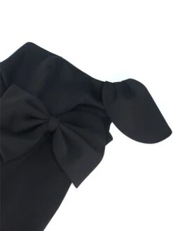 Women‘s Plus Size Curve Prom Dress Party Dress Wedding Guest Dress Long Dress Maxi Dress Black Sleeveless Pure Color Bow Summer Spring Fall One Shoulder Fashion Evening Party Vacation 2023 -Cheap Plus Fit Dress Store hbqpof1691464463331