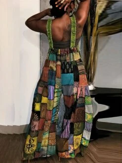 Women's Overall Patchwork Pocket Color Block V Neck Active Street Daily Regular Fit Sleeveless Blue Purple Green S M L Summer 22 Women's Overall Patchwork Pocket Color Block V Neck Active Street Daily Regular Fit Sleeveless Blue Purple Green S M L Summer -Cheap Plus Fit Dress Store heqipe1695368131395