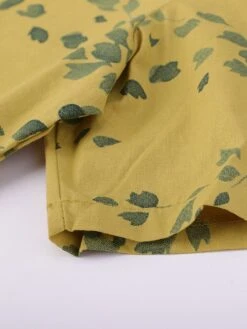 Women's Shirt Blouse Linen Light Yellow White Sky Blue Leaf Short Sleeve Daily Vacation Going Out Vintage Holiday Casual Crew Neck Regular Fit Summer Spring -Cheap Plus Fit Dress Store hiqffb1639983107470