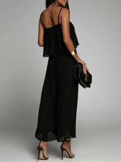 Women‘s Jumpsuit Pleated Backless Solid Color Square NeckPink Fall Winter Streetwear Office Street Regular Fit Sleeveless Black Green S M L Summer 15 Women‘s Jumpsuit Pleated Backless Solid Color Square NeckPink Fall Winter Streetwear Office Street Regular Fit Sleeveless Black Green S M L Summer -Cheap Plus Fit Dress Store hrvfin1680577025399