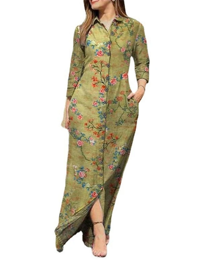 Women's Shirt Dress Casual Dress Shift Dress Maxi Long Dress Winter Dress Daily Holiday Polyester Casual Mature Shirt Collar Button Pocket Long Sleeve Summer Spring Fall 2023 Regular Fit Pink Blue 6 Women's Shirt Dress Casual Dress Shift Dress Maxi Long Dress Winter Dress Daily Holiday Polyester Casual Mature Shirt Collar Button Pocket Long Sleeve Summer Spring Fall 2023 Regular Fit Pink Blue - Image 6