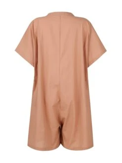 Women's Romper Button Solid Color Crew Neck Basic Street Daily Regular Fit Short Sleeve Black White Yellow S M L Summer 33 Women's Romper Button Solid Color Crew Neck Basic Street Daily Regular Fit Short Sleeve Black White Yellow S M L Summer -Cheap Plus Fit Dress Store htodiq1680576831449