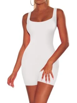 Women's Romper Backless Solid Color Crew Neck Active Home Street Skinny Sleeveless Green Blue Yellow S M L Spring 31 Women's Romper Backless Solid Color Crew Neck Active Home Street Skinny Sleeveless Green Blue Yellow S M L Spring -Cheap Plus Fit Dress Store hxhctj1645092964744