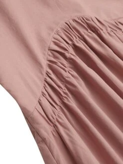 Women's Casual Dress Cotton Linen Dress Swing Dress Long Dress Maxi Dress Black Pink Green Short Sleeve Pure Color Ruched Spring Fall Autumn Crew Neck Elegant Vacation Loose Fit 2022 S M L XL XXL 3XL -Cheap Plus Fit Dress Store hyldoz1629970910573