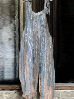 Jumpsuit For Woman Print Crew Neck Holiday Daily Going Out Straight Loose Fit Strap Pink Purple Khaki S M L Summer -Cheap Plus Fit Dress Store hymzri1687952207552