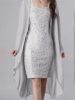 Women's Two Piece Dress Set Casual Dress Lace Dress Outdoor Daily Fashion Streetwear Lace Midi Dress V Neck Long Sleeve Plain Slim Yellow Pink Blue Fall Winter S M L XL XXL 7 Women's Two Piece Dress Set Casual Dress Lace Dress Outdoor Daily Fashion Streetwear Lace Midi Dress V Neck Long Sleeve Plain Slim Yellow Pink Blue Fall Winter S M L XL XXL -Cheap Plus Fit Dress Store hzscrc1694596488720