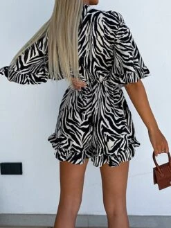Women's Romper Ruffle Cut Out Floral V Neck Streetwear Street Daily Regular Fit Half Sleeve Black White Blue S M L Summer 29 Women's Romper Ruffle Cut Out Floral V Neck Streetwear Street Daily Regular Fit Half Sleeve Black White Blue S M L Summer -Cheap Plus Fit Dress Store iayvwy1683534619237