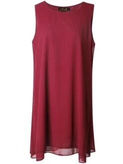 Women's Dress Set Two Piece Dress Church Dress Midi Dress Light Pink Black Wine Long Sleeve Pure Color Chiffon Summer Spring Crew Neck Stylish Winter Dress Fall Dress 2023 XL XXL 3XL 4XL 5XL -Cheap Plus Fit Dress Store ibnlko1638868489763