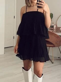 Women's Romper Ruffle Backless Solid Color Square Neck Basic Street Daily Regular Fit Sleeveless Black White Navy Blue S M L Summer 21 Women's Romper Ruffle Backless Solid Color Square Neck Basic Street Daily Regular Fit Sleeveless Black White Navy Blue S M L Summer -Cheap Plus Fit Dress Store ihndbz1680602585290