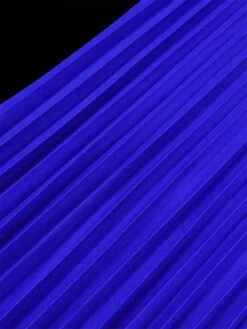 Women's Plus Size Curve Party Dress Formal Dress A Line Dress Plain Midi Dress Long Sleeve Pleated Ruffle Crew Neck Fashion Party Blue Fall Winter XL XXL 3XL 4XL -Cheap Plus Fit Dress Store ikfyjf1694425991268