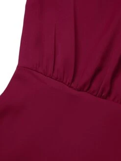Women's Jumpsuit Lace Up Solid Color Crew Neck Elegant Daily Vacation Straight Regular Fit Sleeveless Wine S M L Spring -Cheap Plus Fit Dress Store isvlou1662458918743