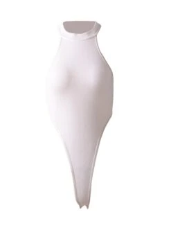 Women's Bodysuit Cut Out Solid Color Crew Neck Streetwear Street Vacation Regular Fit Sleeveless Green Orange White S M L Spring -Cheap Plus Fit Dress Store ivbcvz1639988656241