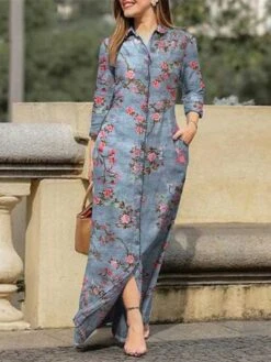 Women's Shirt Dress Casual Dress Shift Dress Maxi Long Dress Winter Dress Daily Holiday Polyester Casual Mature Shirt Collar Button Pocket Long Sleeve Summer Spring Fall 2023 Regular Fit Pink Blue 8 Women's Shirt Dress Casual Dress Shift Dress Maxi Long Dress Winter Dress Daily Holiday Polyester Casual Mature Shirt Collar Button Pocket Long Sleeve Summer Spring Fall 2023 Regular Fit Pink Blue -Cheap Plus Fit Dress Store izttkw1657786308322