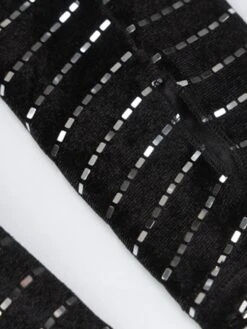 Women‘s Bodysuit Sparkly Striped Turtleneck Active Street Vacation Bodycon Long Sleeve Black S M L Spring Cold Weather -Cheap Plus Fit Dress Store jbphhv1640597339781