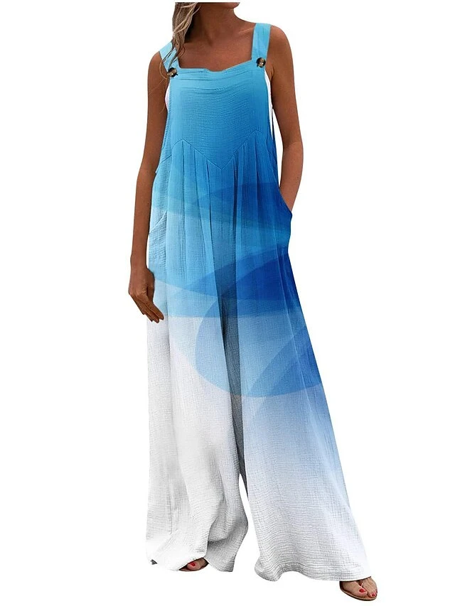 Women's Jumpsuit Animal Square Neck Holiday Traveling Vacation Regular Fit Sleeveless Sleeveless 34 1 2 S M L Summer 14 Women's Jumpsuit Animal Square Neck Holiday Traveling Vacation Regular Fit Sleeveless Sleeveless 34 1 2 S M L Summer - Image 14