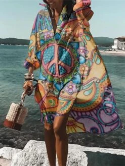 Women's Shirt Dress Casual Dress Swing Dress Midi Dress Outdoor Winter Dress Daily Polyester Fashion Stylish Shirt Collar Rolled Cuff High Low Dress Long Sleeve Summer Spring Fall 2023 Loose Fit 13 Women's Shirt Dress Casual Dress Swing Dress Midi Dress Outdoor Winter Dress Daily Polyester Fashion Stylish Shirt Collar Rolled Cuff High Low Dress Long Sleeve Summer Spring Fall 2023 Loose Fit -Cheap Plus Fit Dress Store jinwie1661424583687