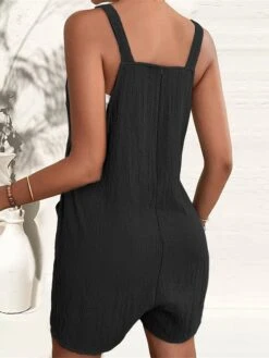 Jumpsuits For Women Summer Romper Pocket Bow Solid Color V Neck Streetwear Daily Holiday Regular Fit Sleeveless Black Light Green Pink S M L 15 Jumpsuits For Women Summer Romper Pocket Bow Solid Color V Neck Streetwear Daily Holiday Regular Fit Sleeveless Black Light Green Pink S M L -Cheap Plus Fit Dress Store jipyqk1687325636096