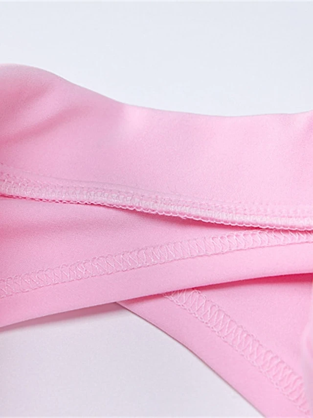 Women's Bodysuit Backless High Waist Solid Color Shirt Collar Streetwear Daily Going Out Regular Fit Long Sleeve Pink S M L Fall 5 Women's Bodysuit Backless High Waist Solid Color Shirt Collar Streetwear Daily Going Out Regular Fit Long Sleeve Pink S M L Fall - Image 5