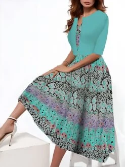 Women's Two Piece Dress Set Casual Dress Tank Dress Outdoor Daily Fashion Streetwear Pocket Print Midi Dress V Neck 3/4 Length Sleeve Floral Regular Fit Yellow Pink Red Summer Spring S M L XL XXL 11 Women's Two Piece Dress Set Casual Dress Tank Dress Outdoor Daily Fashion Streetwear Pocket Print Midi Dress V Neck 3/4 Length Sleeve Floral Regular Fit Yellow Pink Red Summer Spring S M L XL XXL -Cheap Plus Fit Dress Store jkgdlx1690546655408