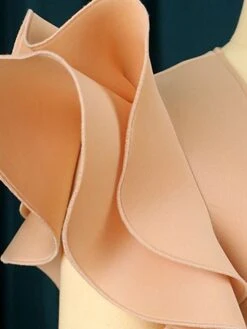 Women's Plus Size Curve Party Dress Swing Dress A Line Dress Plain Midi Dress Short Sleeve Ruffle Square Neck Fashion Party Fuchsia Khaki Fall Winter XL XXL 3XL 4XL -Cheap Plus Fit Dress Store jntokb1694151477929