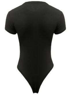 Women's Bodysuit High Waist Solid Color Crew Neck Streetwear Daily Going Out Regular Fit Short Sleeve Black White Pink S M L Summer -Cheap Plus Fit Dress Store jnzciu1692615963246