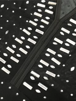 Women's Jumpsuit Mesh Solid Color Deep V Sexy Party Bar See Through Regular Fit Long Sleeve Red Beige Black S M L Winter Fall -Cheap Plus Fit Dress Store jpgimy1660121292338