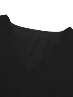 Women‘s Plus Size Curve Holiday Dress Solid Color V Neck Ruched Short Sleeve Fall Spring Basic Casual Short Mini Dress Daily Back To School Dress Print -Cheap Plus Fit Dress Store jpqbzx1660738641207