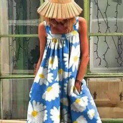 Jumpsuits For Women Summer Print Floral Strap Ordinary Straight Regular Fit Sleeveless Green Blue M L XL Spring 11 Jumpsuits For Women Summer Print Floral Strap Ordinary Straight Regular Fit Sleeveless Green Blue M L XL Spring -Cheap Plus Fit Dress Store jrkrjz1651134342149