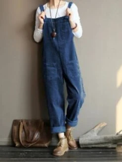 Women's Cord Overall Pocket Solid Color Corduroy U Neck Streetwear Street Daily Regular Fit Sleeveless Cai Lan Black Brown S M L Fall 11 Women's Cord Overall Pocket Solid Color Corduroy U Neck Streetwear Street Daily Regular Fit Sleeveless Cai Lan Black Brown S M L Fall -Cheap Plus Fit Dress Store jszkva1692182611106