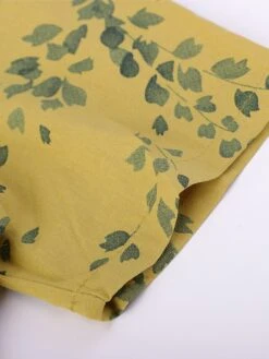 Women's Shirt Blouse Linen Light Yellow White Sky Blue Leaf Short Sleeve Daily Vacation Going Out Vintage Holiday Casual Crew Neck Regular Fit Summer Spring -Cheap Plus Fit Dress Store jutlvg1639983105534