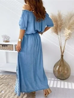 Women's Two Piece Dress Set Casual Dress Skirt Set Outdoor Daily Modern Casual Pocket Drawstring Long Dress Maxi Dress Off Shoulder Half Sleeve Floral Loose Fit Blue Gray Summer Spring S M L XL XXL 8 Women's Two Piece Dress Set Casual Dress Skirt Set Outdoor Daily Modern Casual Pocket Drawstring Long Dress Maxi Dress Off Shoulder Half Sleeve Floral Loose Fit Blue Gray Summer Spring S M L XL XXL -Cheap Plus Fit Dress Store juzubd1681958071804