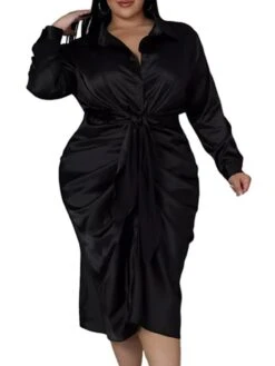 Women‘s Plus Size Curve Flattering Dresses Elegant Apple Shaped Dress Wedding Guest Work Dress Pure Color Shirt Collar Long Sleeve Fall Winter Work Midi Dress Going Out Work Dress Shirt Dress 35 Women‘s Plus Size Curve Flattering Dresses Elegant Apple Shaped Dress Wedding Guest Work Dress Pure Color Shirt Collar Long Sleeve Fall Winter Work Midi Dress Going Out Work Dress Shirt Dress -Cheap Plus Fit Dress Store jzemvn1663665119505