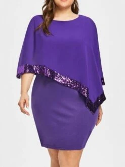 Women‘s Plus Size Curve Party Dress Solid Color Crew Neck Sequins Sleeveless Spring Fall Elegant Midi Dress Party Work Dress 16 Women‘s Plus Size Curve Party Dress Solid Color Crew Neck Sequins Sleeveless Spring Fall Elegant Midi Dress Party Work Dress -Cheap Plus Fit Dress Store kbfcjo1640330862363