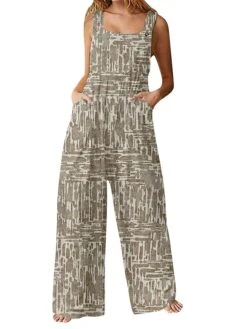 Women's Jumpsuit Pocket Floral U Neck Streetwear Daily Vacation Regular Fit Strap Pink Red Khaki S M L Summer -Cheap Plus Fit Dress Store kbgbsw1678858152755