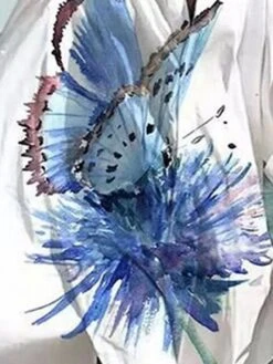 Women's Shirt Dress Casual Dress Shift Dress Midi Dress Outdoor Daily Date Polyester Classic Modern Shirt Collar Split Print Long Sleeve Summer Spring Fall 2023 Loose Fit White Blue Animal Butterfly 6 Women's Shirt Dress Casual Dress Shift Dress Midi Dress Outdoor Daily Date Polyester Classic Modern Shirt Collar Split Print Long Sleeve Summer Spring Fall 2023 Loose Fit White Blue Animal Butterfly -Cheap Plus Fit Dress Store kdlnyd1677234642275