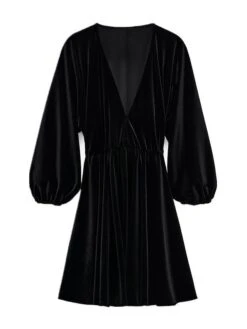 Women's Plus Size Curve Casual Dress Velvet Dress Winter Dress Solid Color Mini Dress Long Sleeve Ruched V Neck Fashion Outdoor Black Red Fall Winter L XL XXL 3XL 4XL 13 Women's Plus Size Curve Casual Dress Velvet Dress Winter Dress Solid Color Mini Dress Long Sleeve Ruched V Neck Fashion Outdoor Black Red Fall Winter L XL XXL 3XL 4XL -Cheap Plus Fit Dress Store kdsdlz1693992760223
