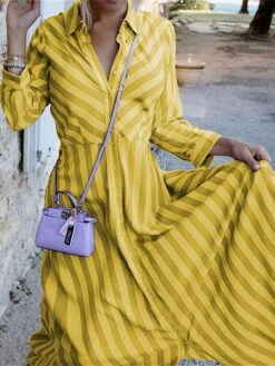 Women's Shirt Dress Casual Dress Swing Dress Maxi Long Dress Outdoor Daily Vacation Polyester Fashion Elegant Shirt Collar Button Print Long Sleeve Summer Spring Fall 2023 Regular Fit Yellow Purple 17 Women's Shirt Dress Casual Dress Swing Dress Maxi Long Dress Outdoor Daily Vacation Polyester Fashion Elegant Shirt Collar Button Print Long Sleeve Summer Spring Fall 2023 Regular Fit Yellow Purple -Cheap Plus Fit Dress Store klhcik1689583852211
